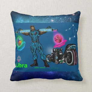 Zodiac Universe-Libra Throw Pillow
