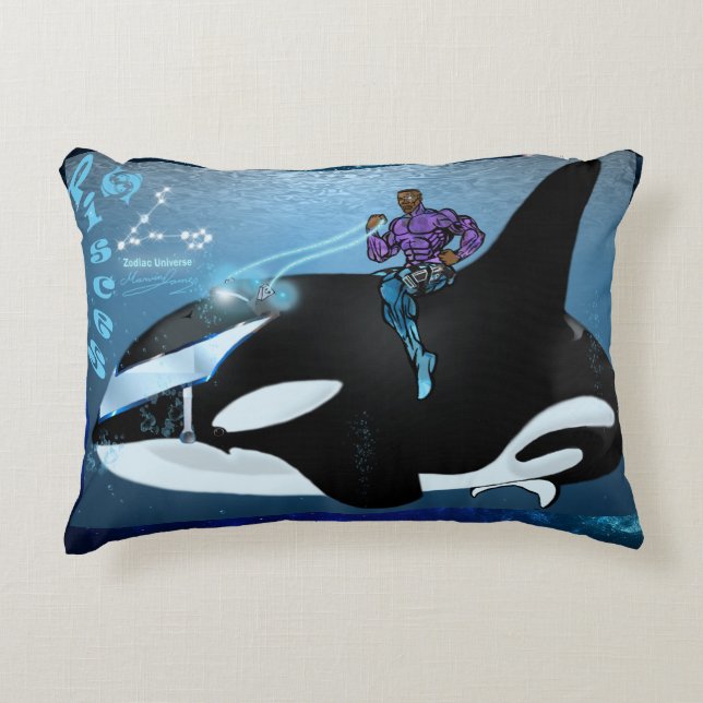 Zodiac Universe-Pisces Accent Pillow (Front)