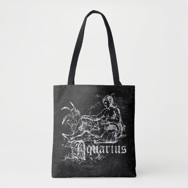 Zodiac Vintage Aquarius Tote Bag (Front)