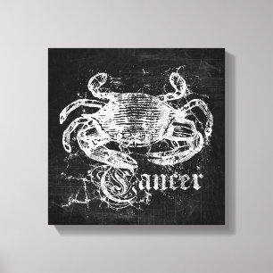 Zodiac Vintage Cancer Canvas Print