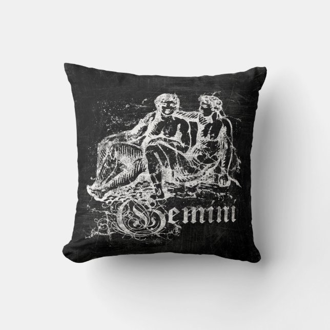 Zodiac Vintage Gemini Cushion (Front)