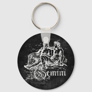 Zodiac Vintage Gemini Key Ring