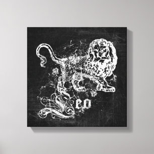 Zodiac Vintage Leo Canvas Print
