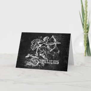 Zodiac Vintage Sagittarius Card