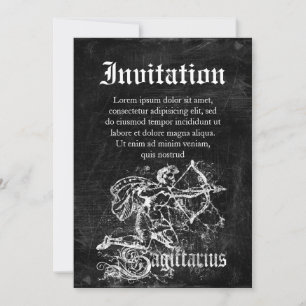 Zodiac Vintage Sagittarius Invitation