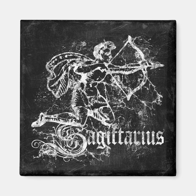 Zodiac Vintage Sagittarius Magnet (Front)