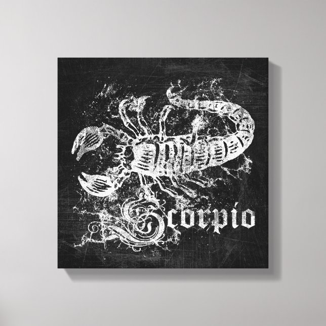 Zodiac Vintage Scorpio Canvas Print (Front)