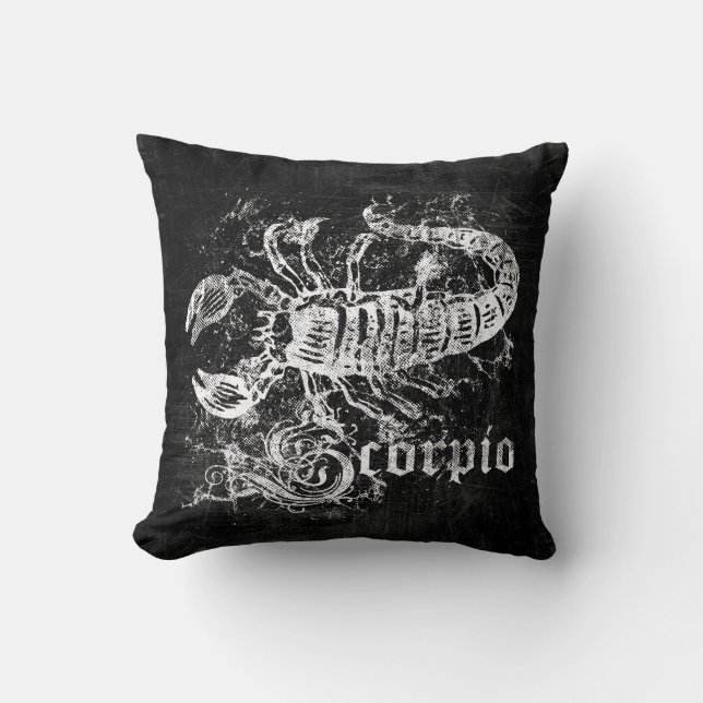 Zodiac Vintage Scorpio Cushion (Front)