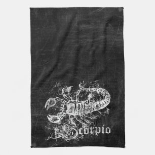 Zodiac Vintage Scorpio Tea Towel