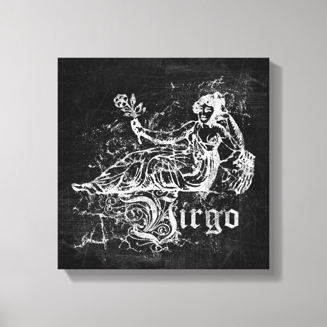 Zodiac Vintage Virgo Canvas Print (Front)