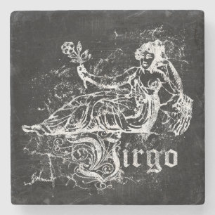 Zodiac Vintage Virgo Stone Coaster