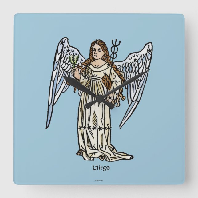 Zodiac: Virgo, 1482 Square Wall Clock (Front)
