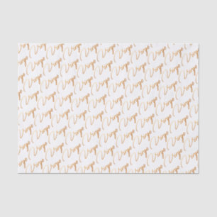 Zodiac "Virgo" Gold Script Tissue Paper