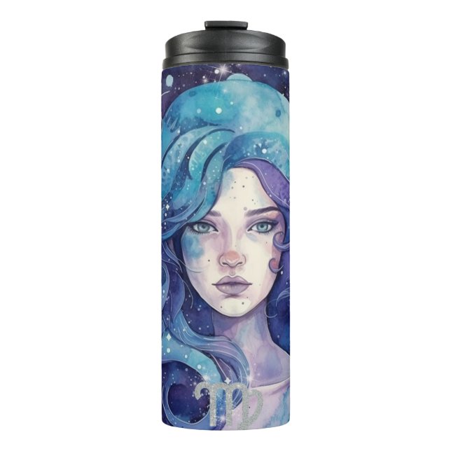 Zodiac Virgo sign Thermal Tumbler (Front)