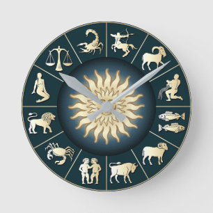 Zodiac wall clock