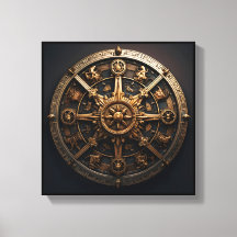 Zodiac Wheel Art Canvas