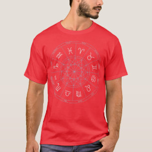 Zodiac Wheel Halloween Zodiac Horoscope Astrology T-Shirt