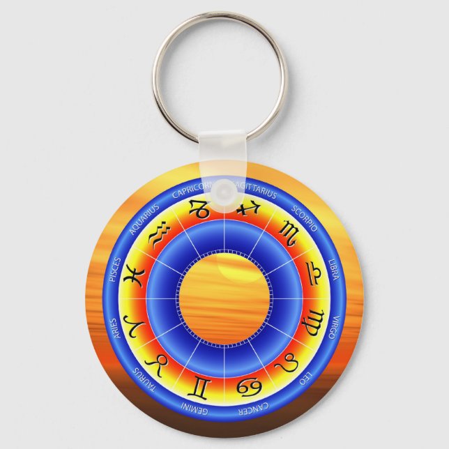 Zodiac Wheel Key Ring (Front)