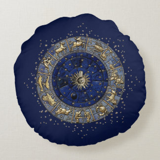 Zodiac Wheel Round Cushion