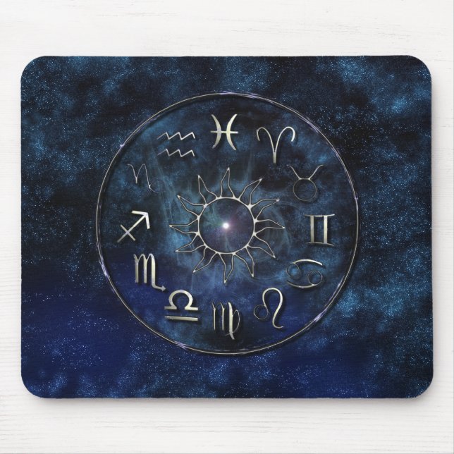 Zodiac with Starry background Mouse Mat (Front)