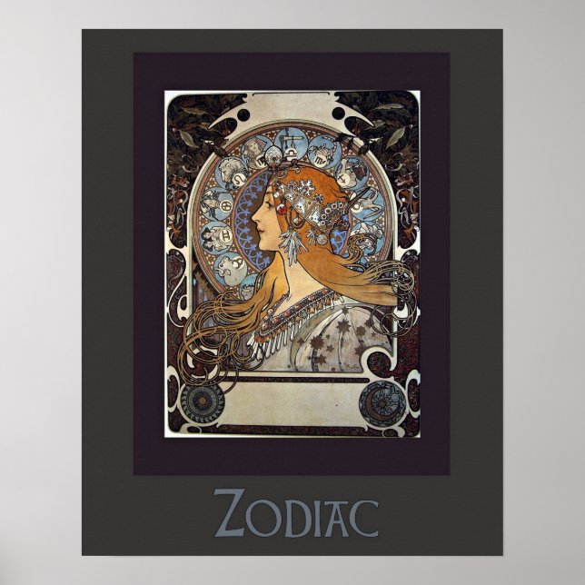 Zodiac Woman by Alphonse Mucha – Vintage Art Poster (Front)