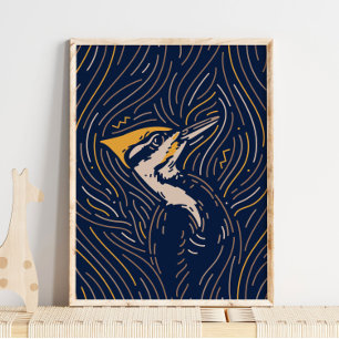 Zodiac Woodpecker Animal Print   Woodpecker Print