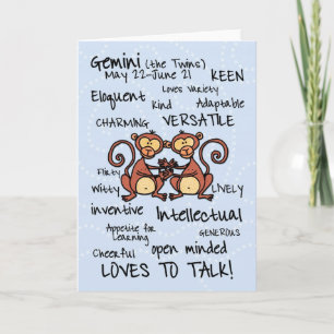 zodiac word cards - gemini