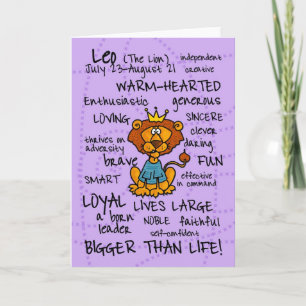 zodiac word cards - leo