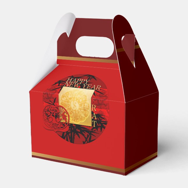 Zodiac Yin Yang Bamboo Chinese Rat Year 2020 GFB2 Favour Box (Front Side)