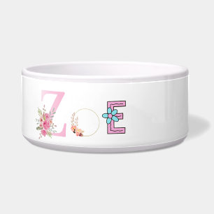Zoe - cats and dogs peronalised bowl