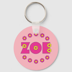 Zoe Flores Pink Key Ring