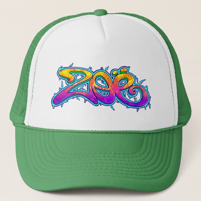 ZOE Graffiti Name Trucker Hat (Front)