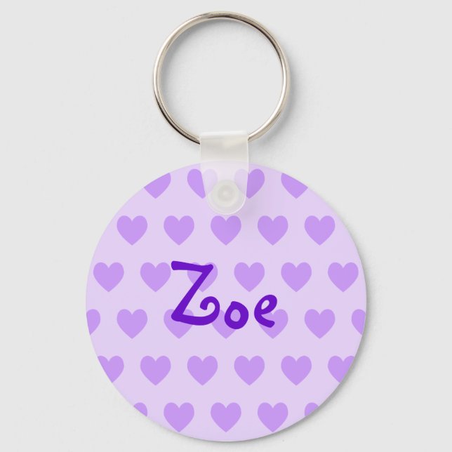 Zoe in Purple Key Ring (Front)
