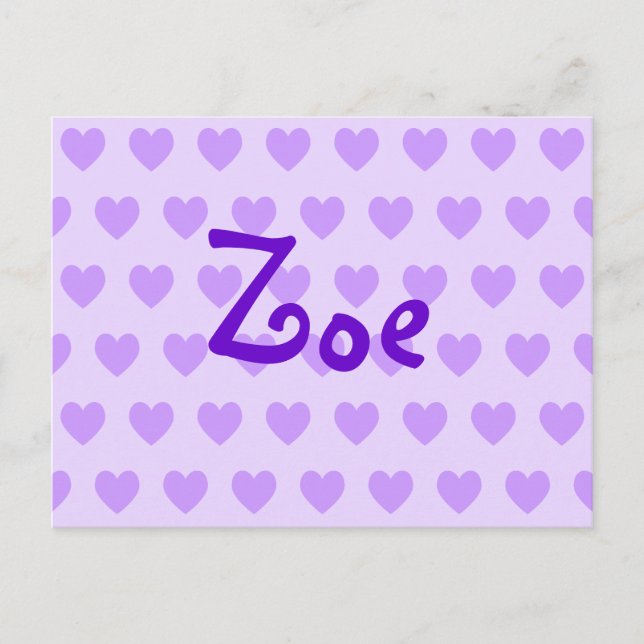 Zoe in Purple Postcard (Front)
