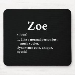 Zoe Name Definition Funny D  Mouse Mat
