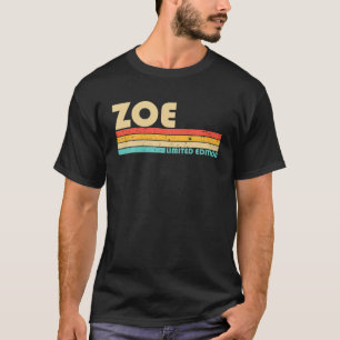 ZOE Name Personalised Retro Vintage 80S 90S Birthd T-Shirt