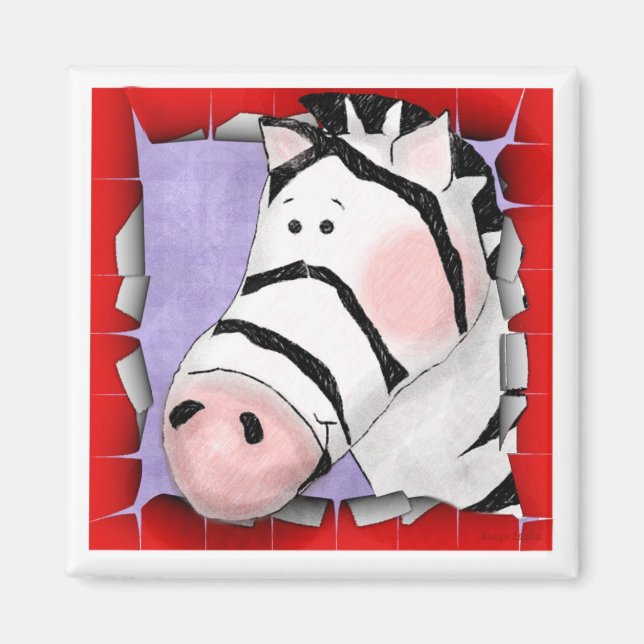 Zoe The Zebra Magnet (Front)