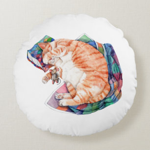 Zoe's Winter Nap Round Cushion