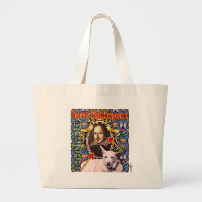 ZoeSPEAK - Surely Shakespeare Large Tote Bag (Front)