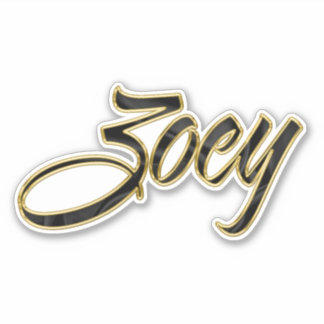 Zoey black gold lettering sticker