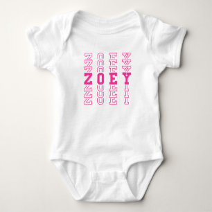 Zoey Custom Girl Name Baby Bodysuit