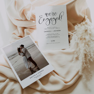 ZOEY Modern Engagement Photo Invitation