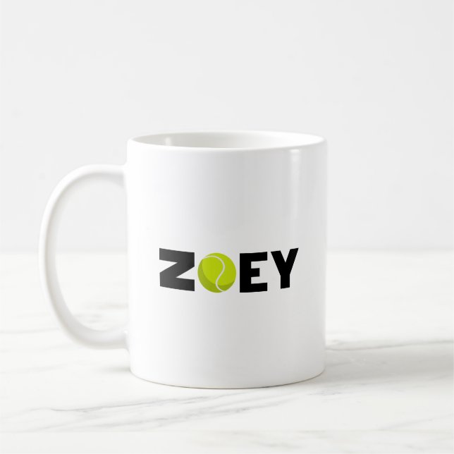 Zoey Tennis Coffee Mug (Left)
