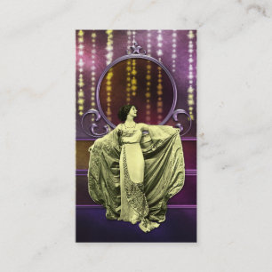 Zohara: Art Deco Woman in Yellow & Plum Business Card