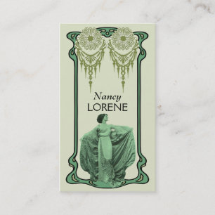 Zohara Business Cards in Green and Olive