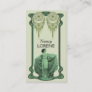 Zohara Business Cards in Green and Olive