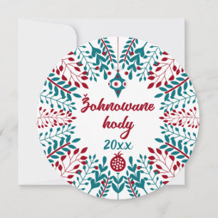 Žohnowane hody, Upper Sorbian Christmas Greeting Holiday Card