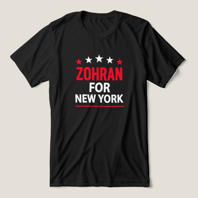 Zohran for New York – Bold Political Support Tri-Blend Shirt (Design Front)
