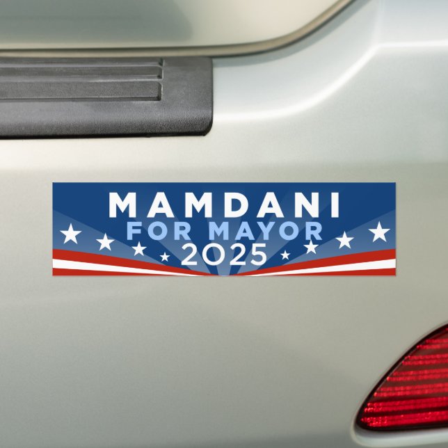 Zohran Mamdani for New York Mayor 2025 Bumper Sticker (On Car)