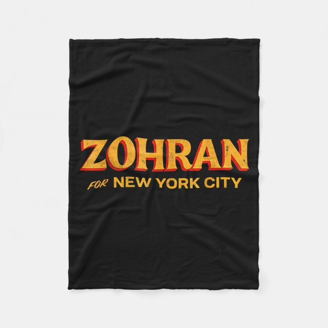 Zohran Mamdani For Nyc Mayor Funny Cool Trendy Pro Fleece Blanket (Front)